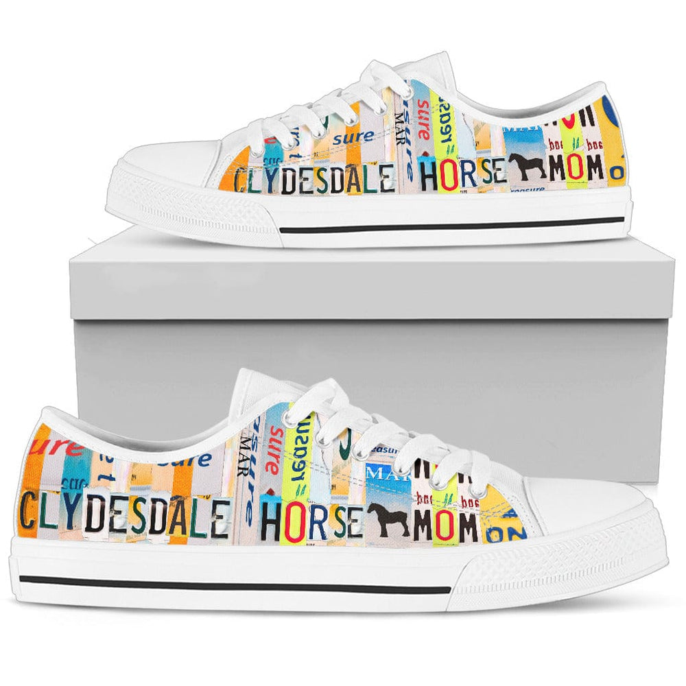 Women's Low Top Canvas Shoes ForClydesdale horse Mom