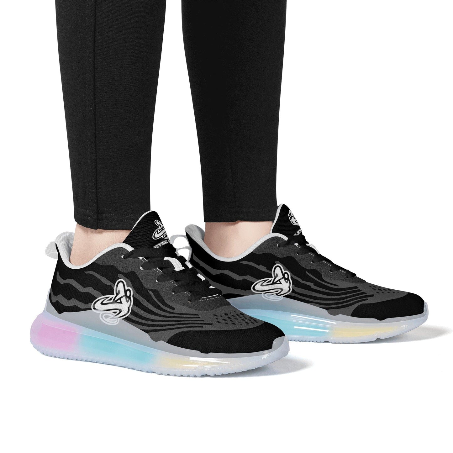 
                  
                    Athletic Apparatus Black Womens Rainbow Atmospheric Cushion Running Shoes
                  
                