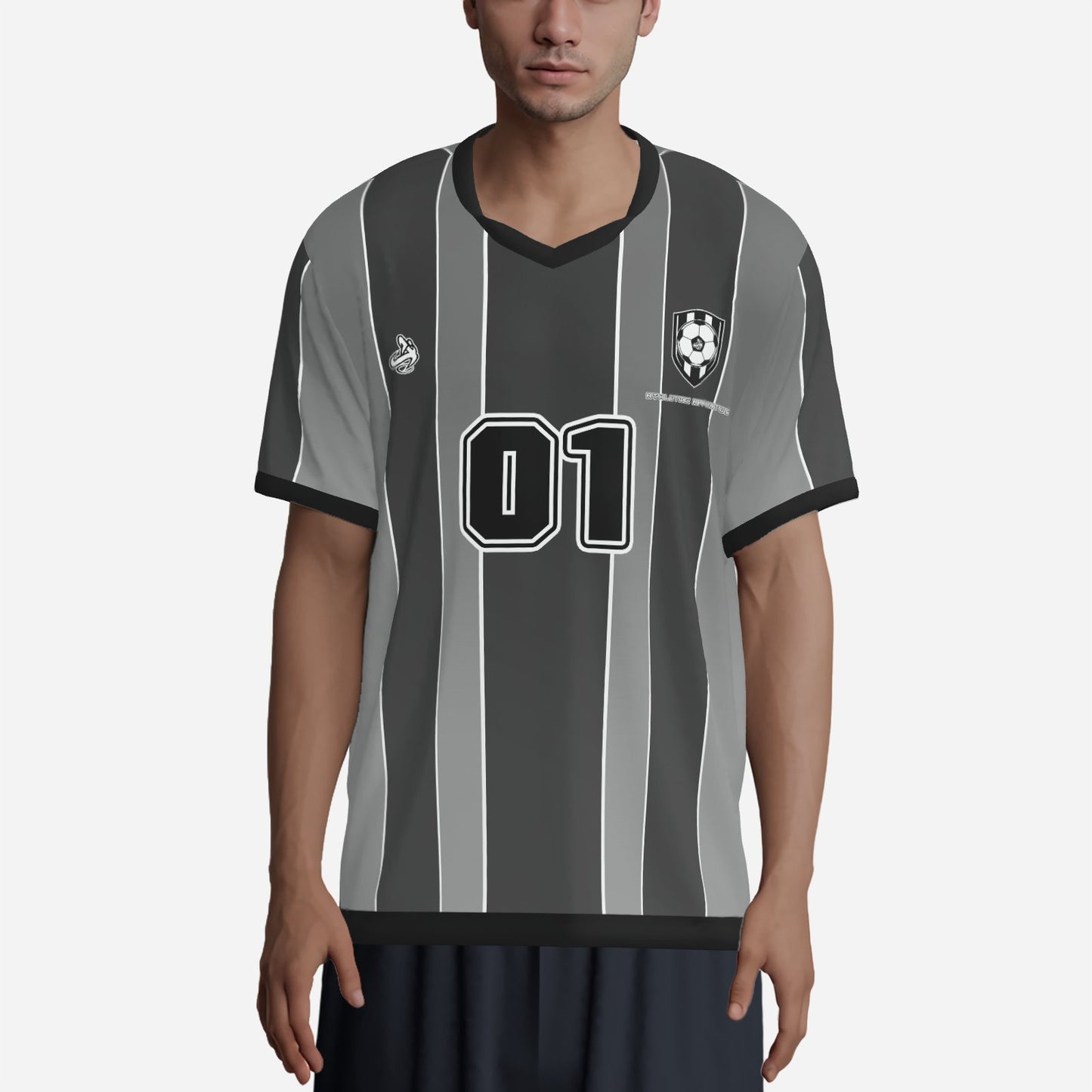A.A. G/B Men's Athletic T-Shirt Soccer Jersey-Bird's Eye 160 GSM