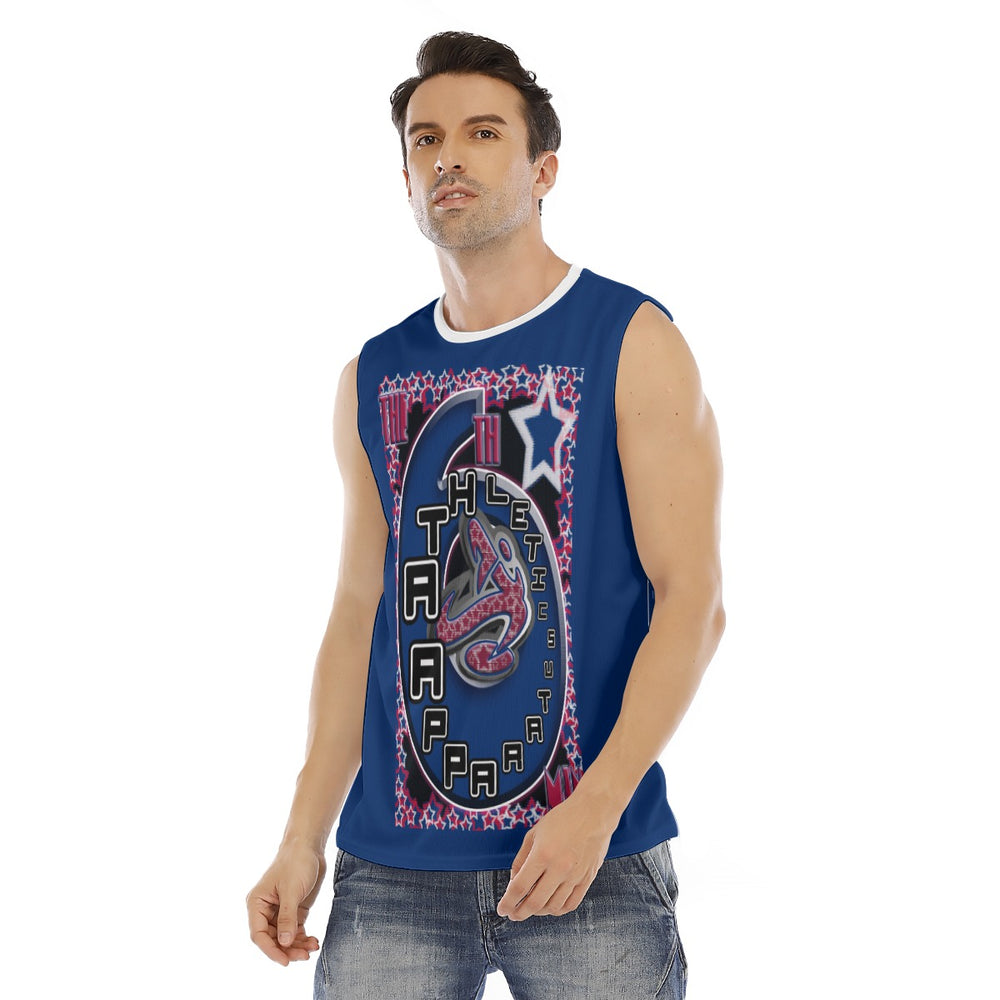 
                      
                        Usa Blue Print Men's O-neck Tank Top
                      
                    