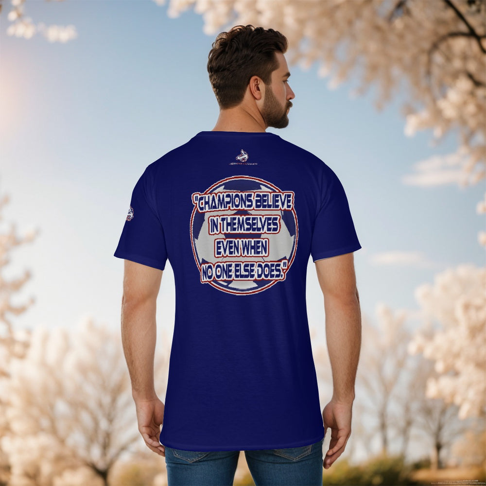 
                      
                        A.A. Navy RWBL Short Sleeve T-Shirt Soccer Champions Believe
                      
                    