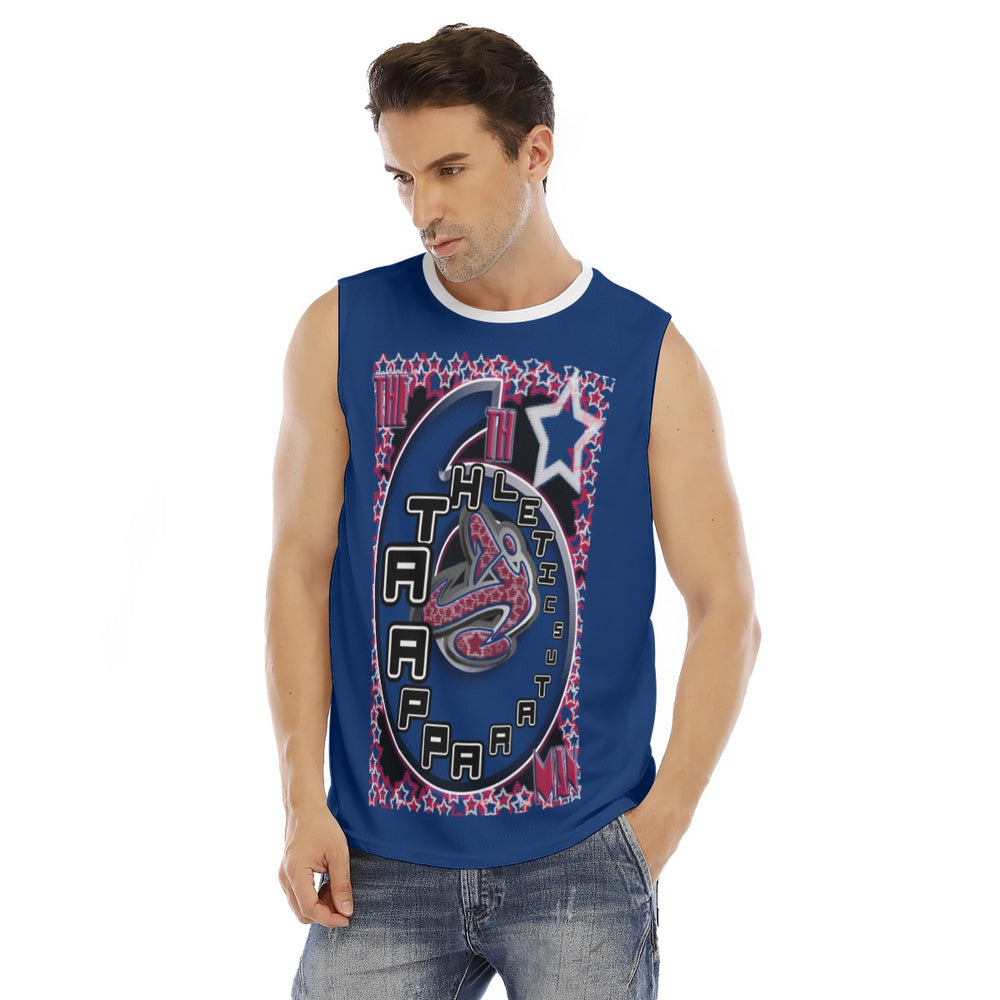 
                      
                        Usa Blue Print Men's O-neck Tank Top
                      
                    