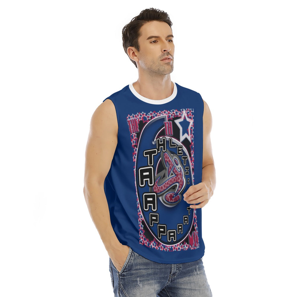 
                      
                        Usa Blue Print Men's O-neck Tank Top
                      
                    