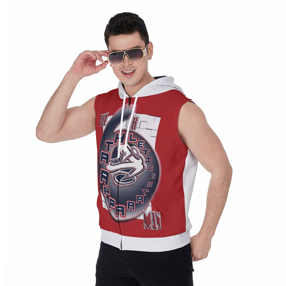 
                      
                        All-Over Print Men's Zipper-Up Sleeveless Hoodie
                      
                    