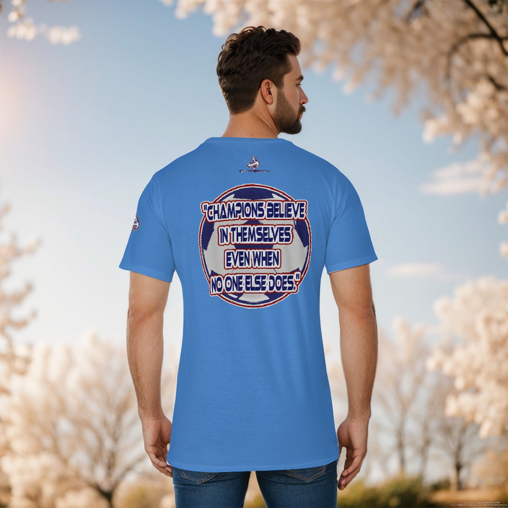 
                      
                        A.A. Blue RWBL Short Sleeve T-Shirt Soccer Champions Believe
                      
                    