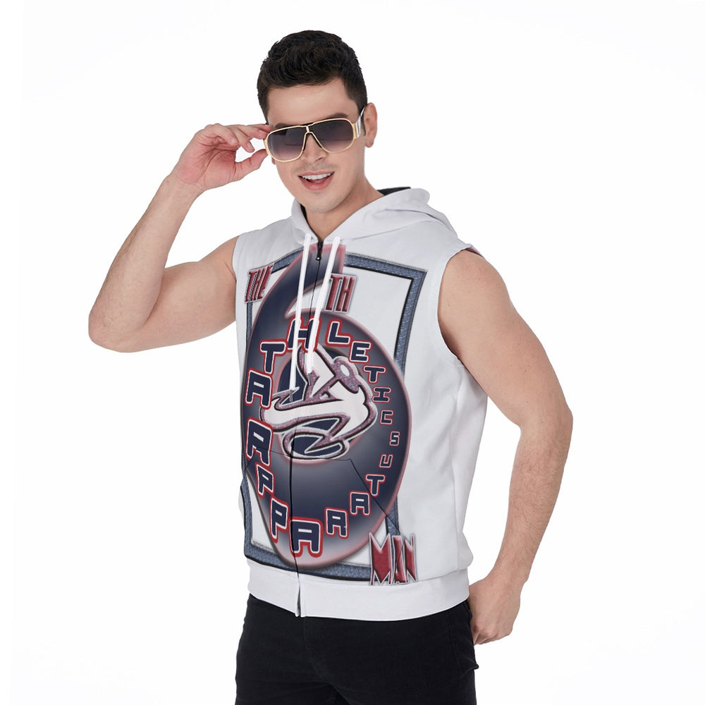 
                      
                        All-Over Print Men's Zipper-Up Sleeveless Hoodie
                      
                    