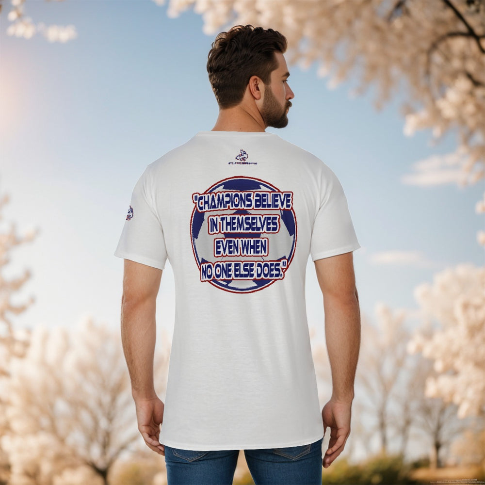 
                      
                        A.A. White RWBL Short Sleeve T-Shirt Soccer Champions Believe
                      
                    