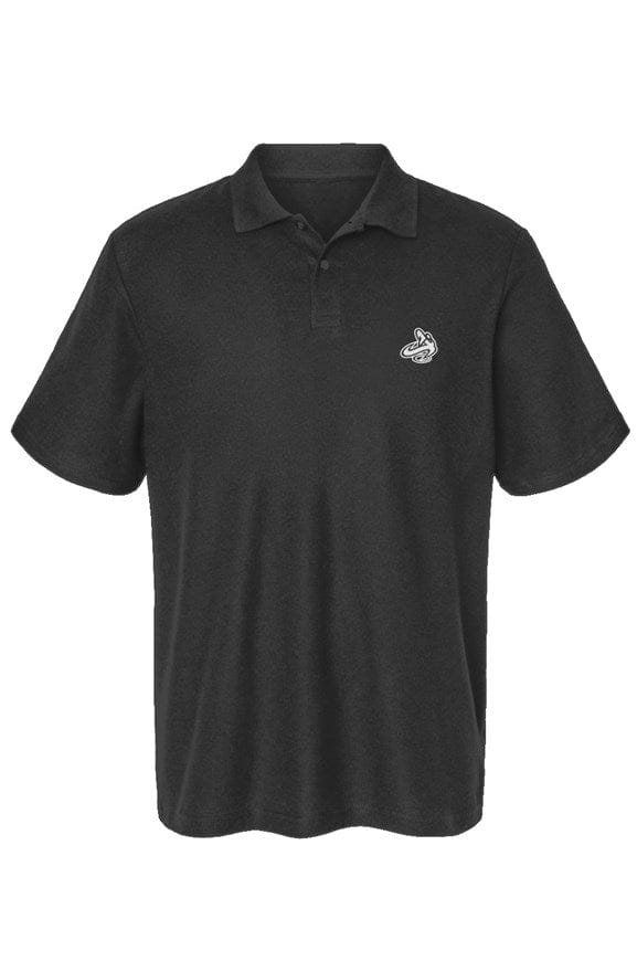 Athletic Apparatus Black Cotton Pique Polo