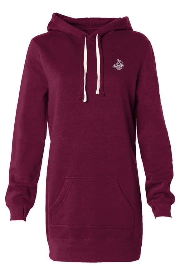 Athletic Apparatus Maroon Hooded Sweatshirt Dress