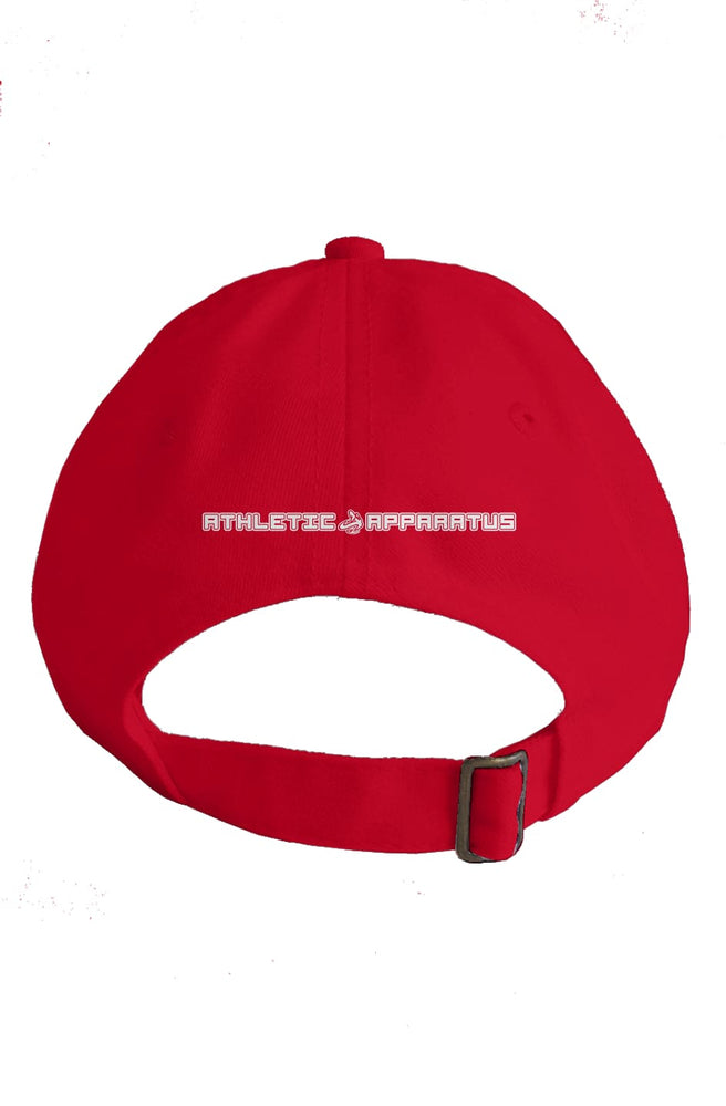 
                      
                        Athletic Apparatus Red premium dad hat
                      
                    