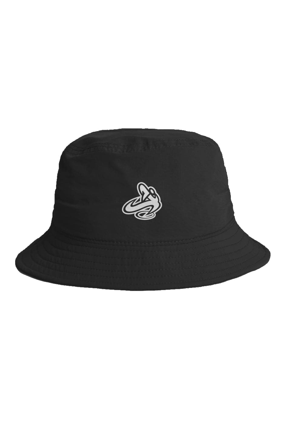 Athletic Apparatus Black Nylon Bucket Hat