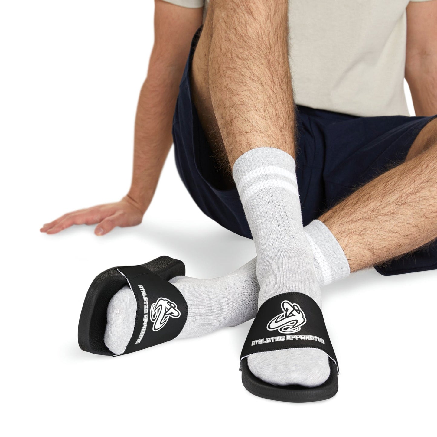 
                  
                    Athletic Apparatus Black Men's PU Slide Sandals
                  
                