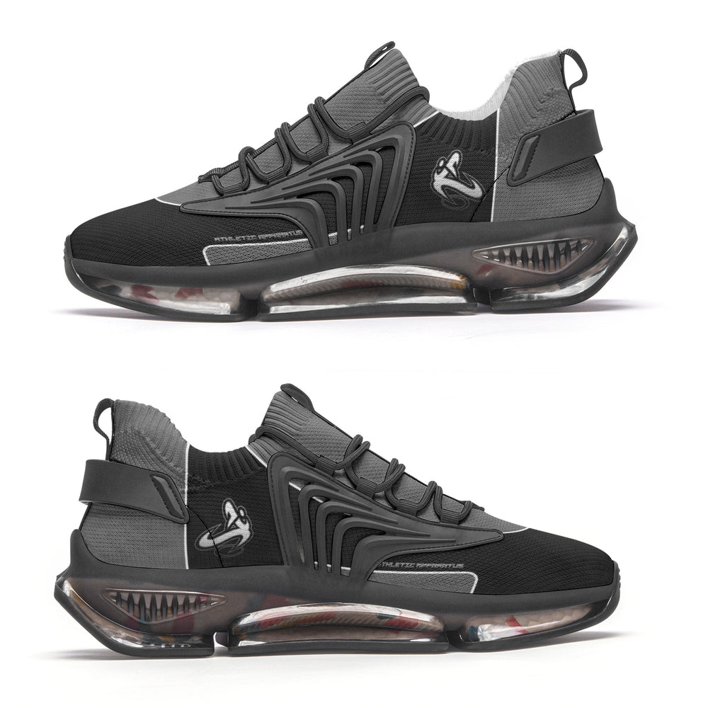 
                      
                        Athletic Apparatus Black Grey Unisex Air Heel React Sneakers
                      
                    