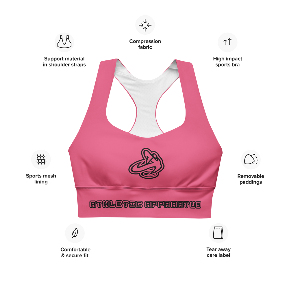 
                      
                        Athletic Apparatus Dark Pink DPBL Longline sports bra
                      
                    