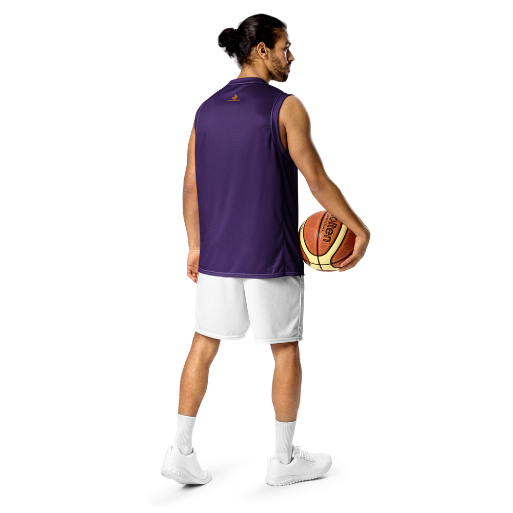 A.A. The 6th Man Purple Recycled unisex basketball jersey