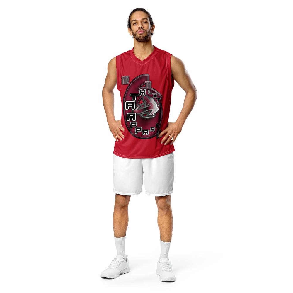 A.A. The 6th Man Red Recycled unisex basketball jersey