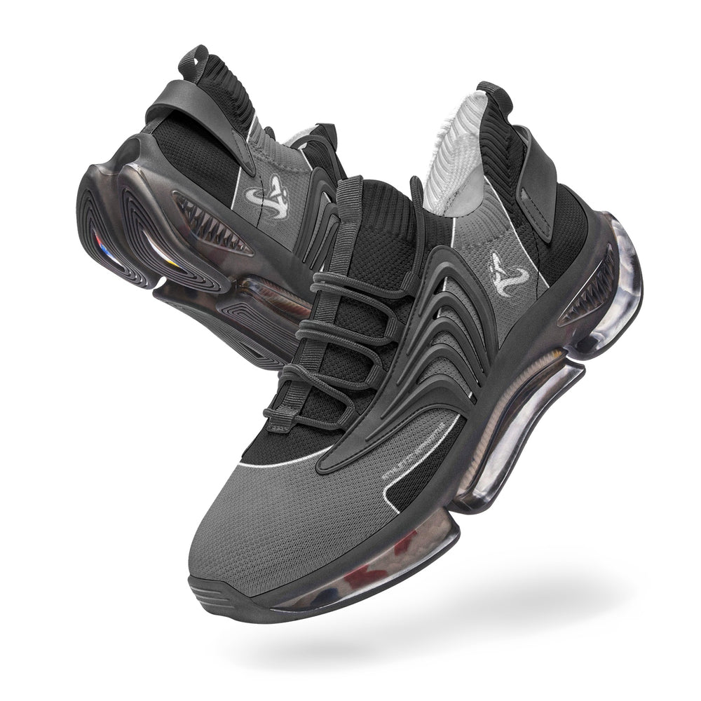 
                      
                        Athletic Apparatus Grey Black Unisex Air Heel React Sneakers
                      
                    