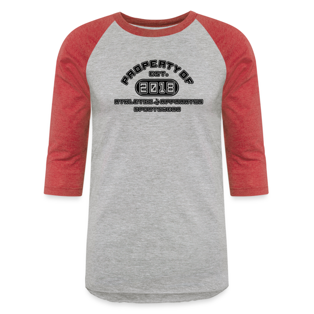 
                  
                    A.A. property of BL Baseball T-Shirt - heather gray/red
                  
                