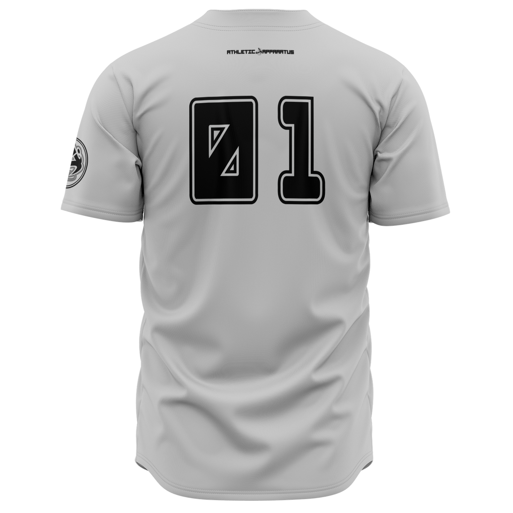 ATHLETIC APPARATUS BLACK LOGO GREY V1 BASEBALL JERSEY - Athletic Apparatus