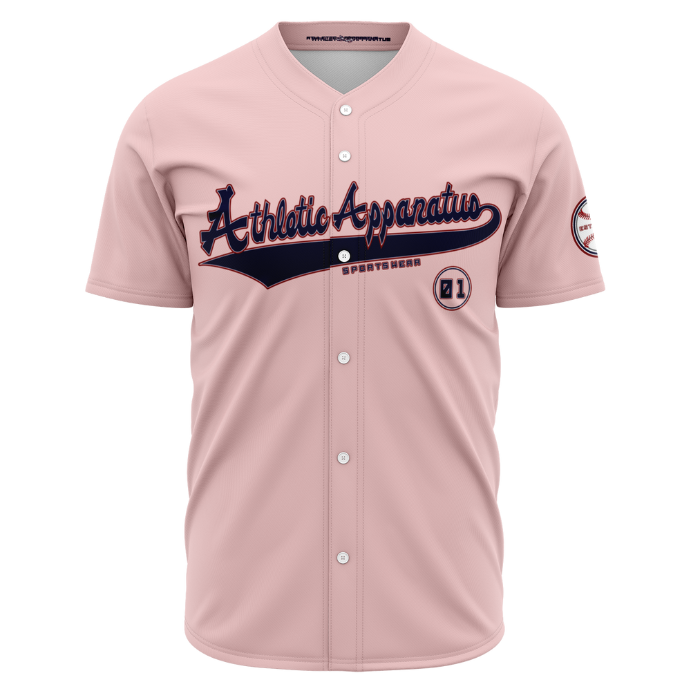 ATHLETIC APPARATUS RWB LOGO PINK E1 BASEBALL JERSEY - Athletic Apparatus