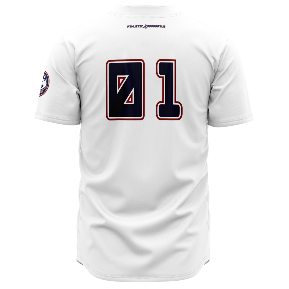 
                      
                        ATHLETIC APPARATUS RWB LOGO WHITE E2 BASEBALL JERSEY - Athletic Apparatus
                      
                    