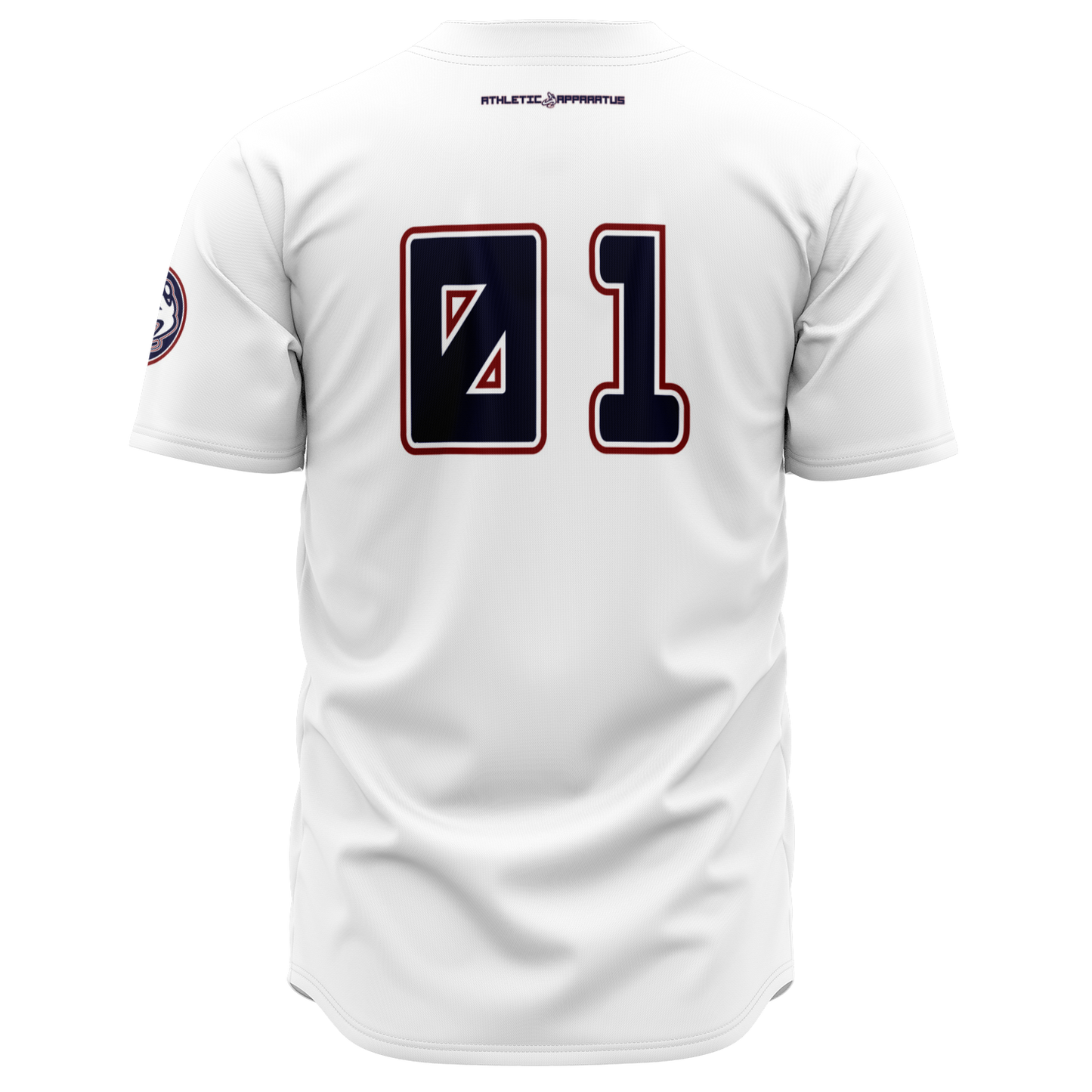 ATHLETIC APPARATUS RWB LOGO WHITE E2 BASEBALL JERSEY - Athletic Apparatus