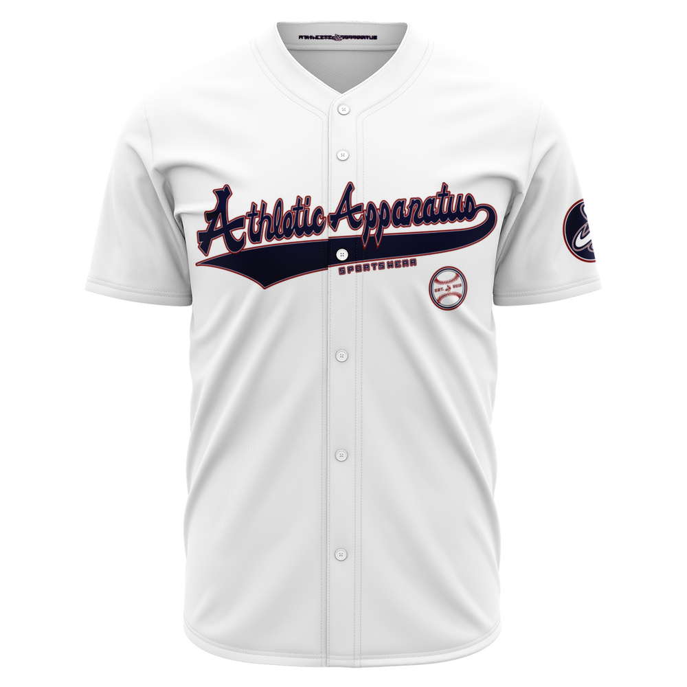 ATHLETIC APPARATUS RWB LOGO WHITE V1 BASEBALL JERSEY - Athletic Apparatus