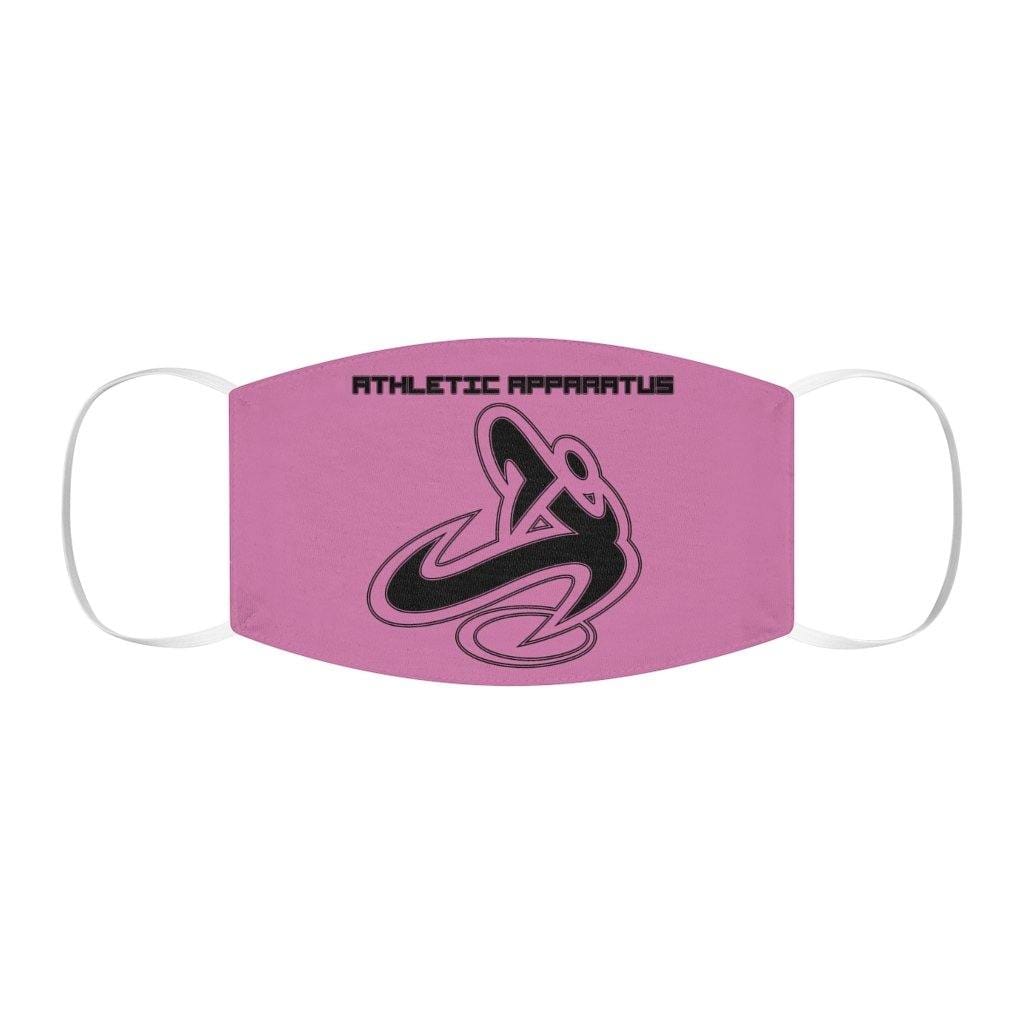 Athletic Apparatus Pink 1 Black logo Snug-Fit Polyester Face Mask - Athletic Apparatus