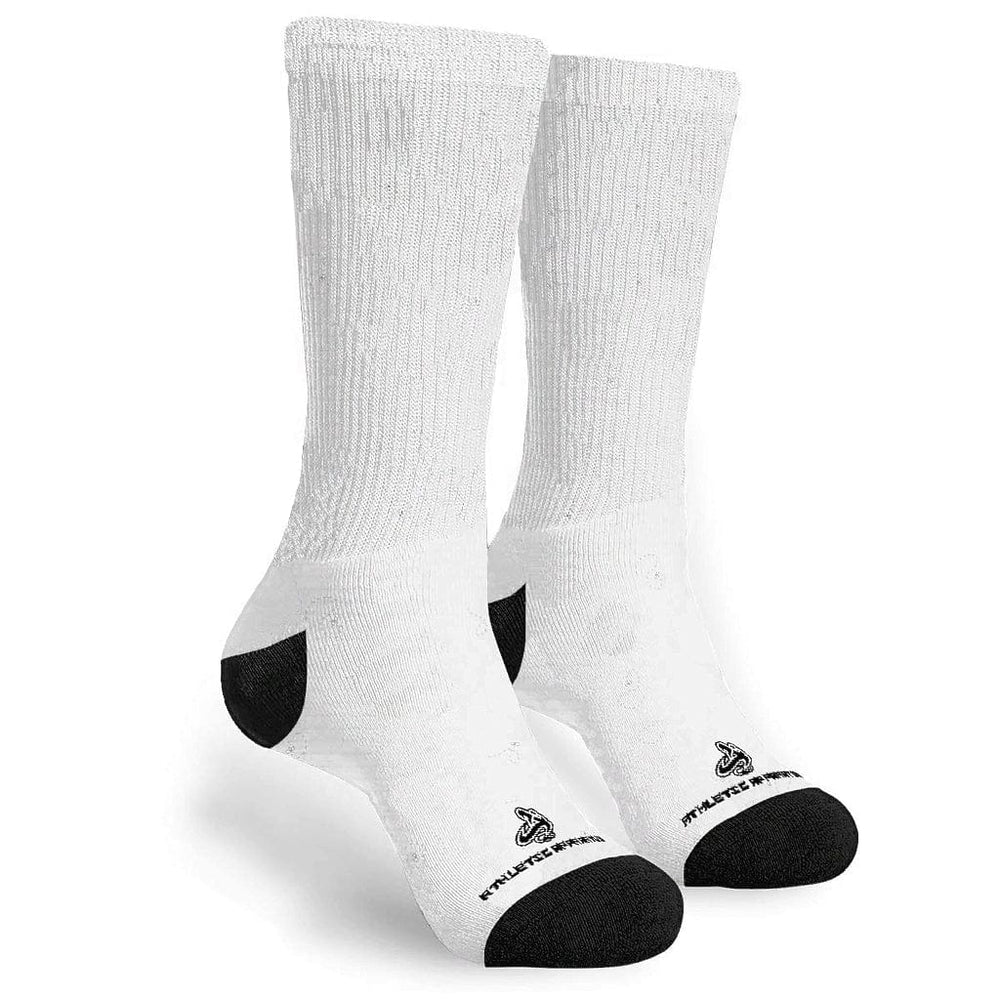 Athletic Apparatus BL White Mid-Calf Length Sock - Athletic Apparatus