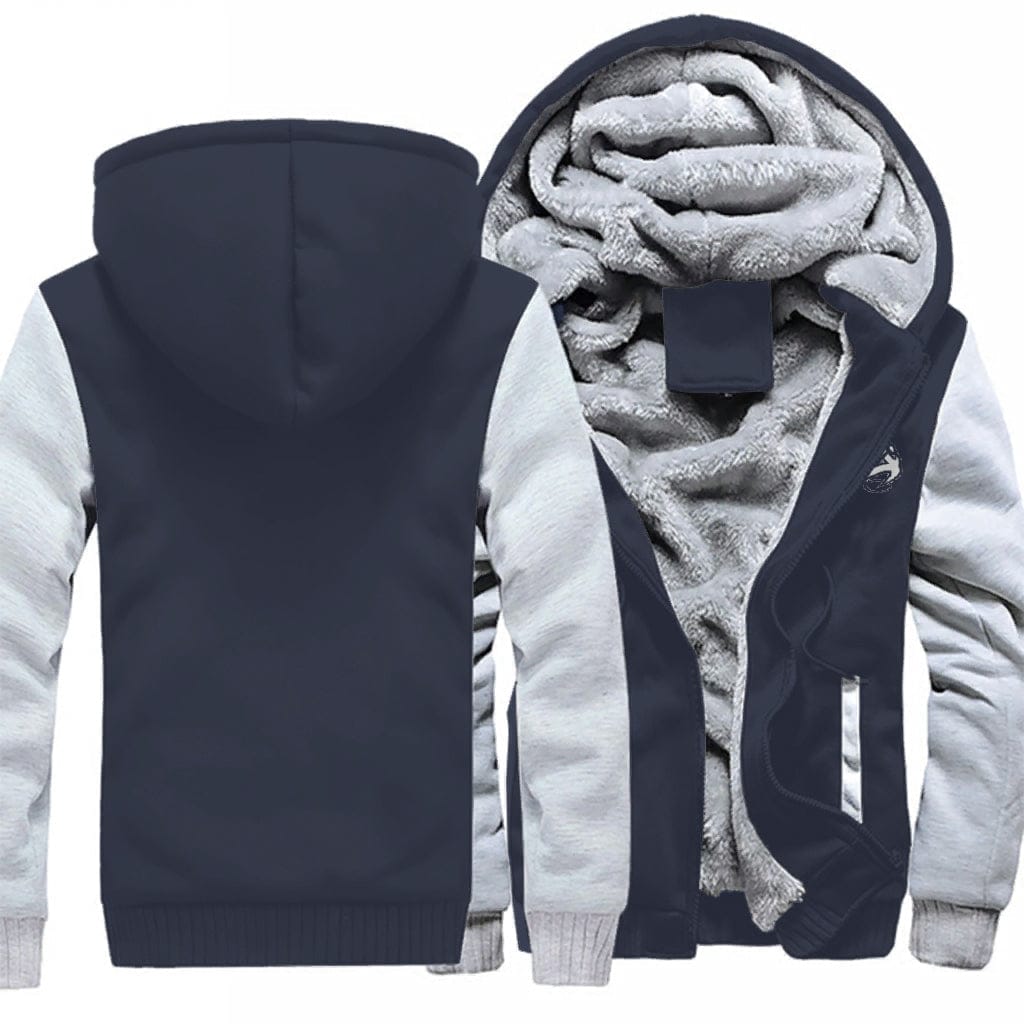 Athletic Apparatus Full Zipper Warmth Blue Grey Thick Plus Fleece S - Athletic Apparatus