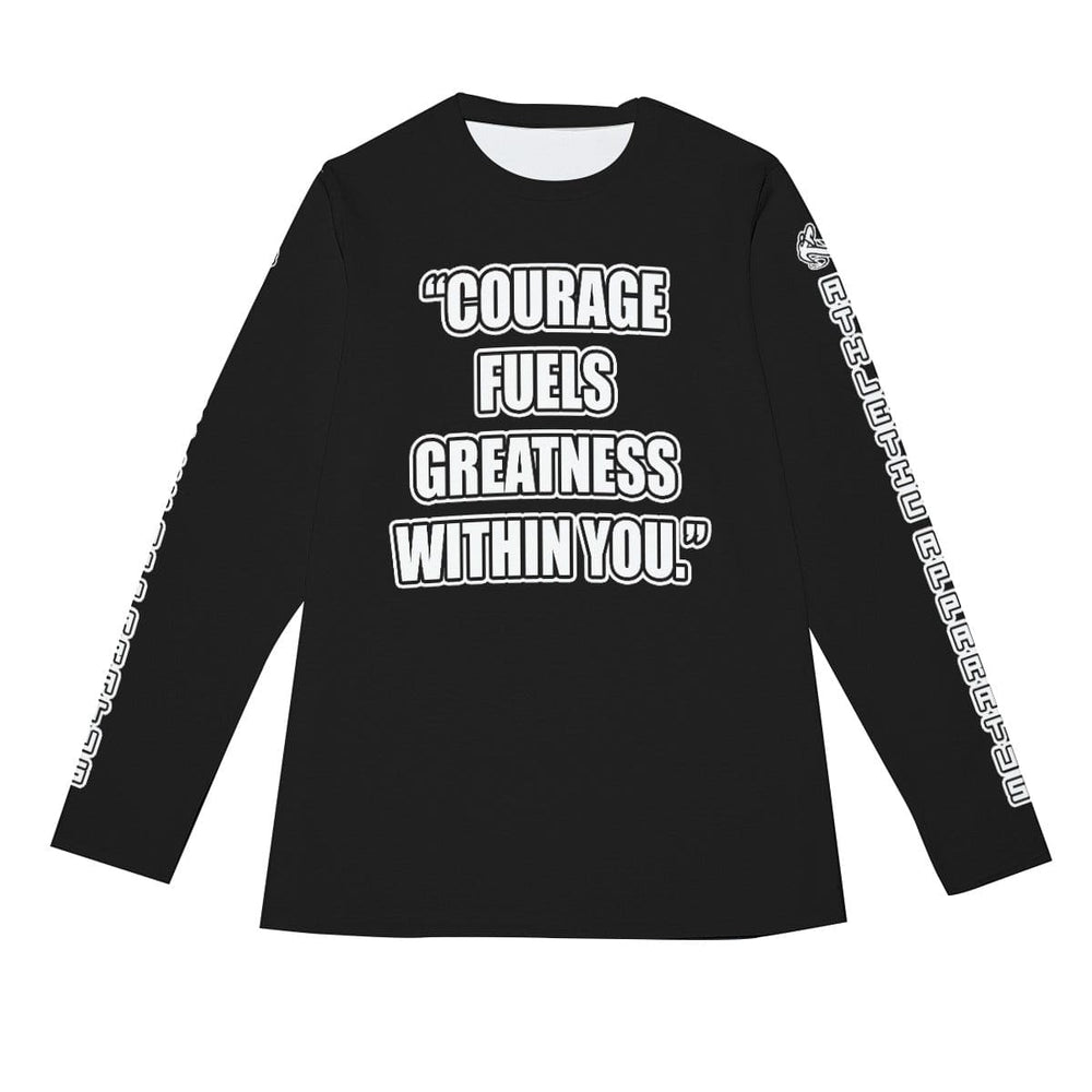 
                  
                    A.A. Black WL Long Sleeve Courage fuels greatness
                  
                