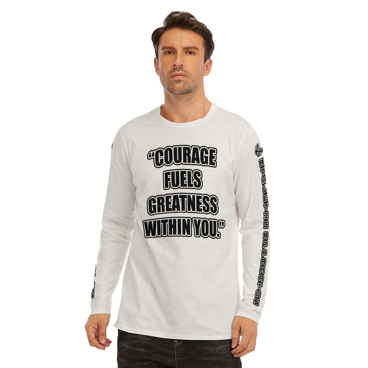 
                  
                    A.A. White BL Long Sleeve Courage fuels greatness
                  
                