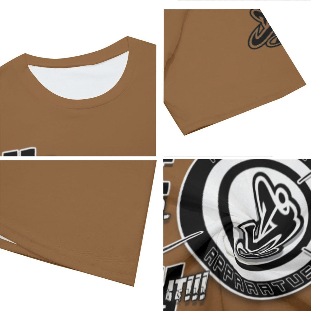 Athletic Apparatus JC2 Brown 1 bl Men's O-Neck T-Shirt | Cotton - Athletic Apparatus