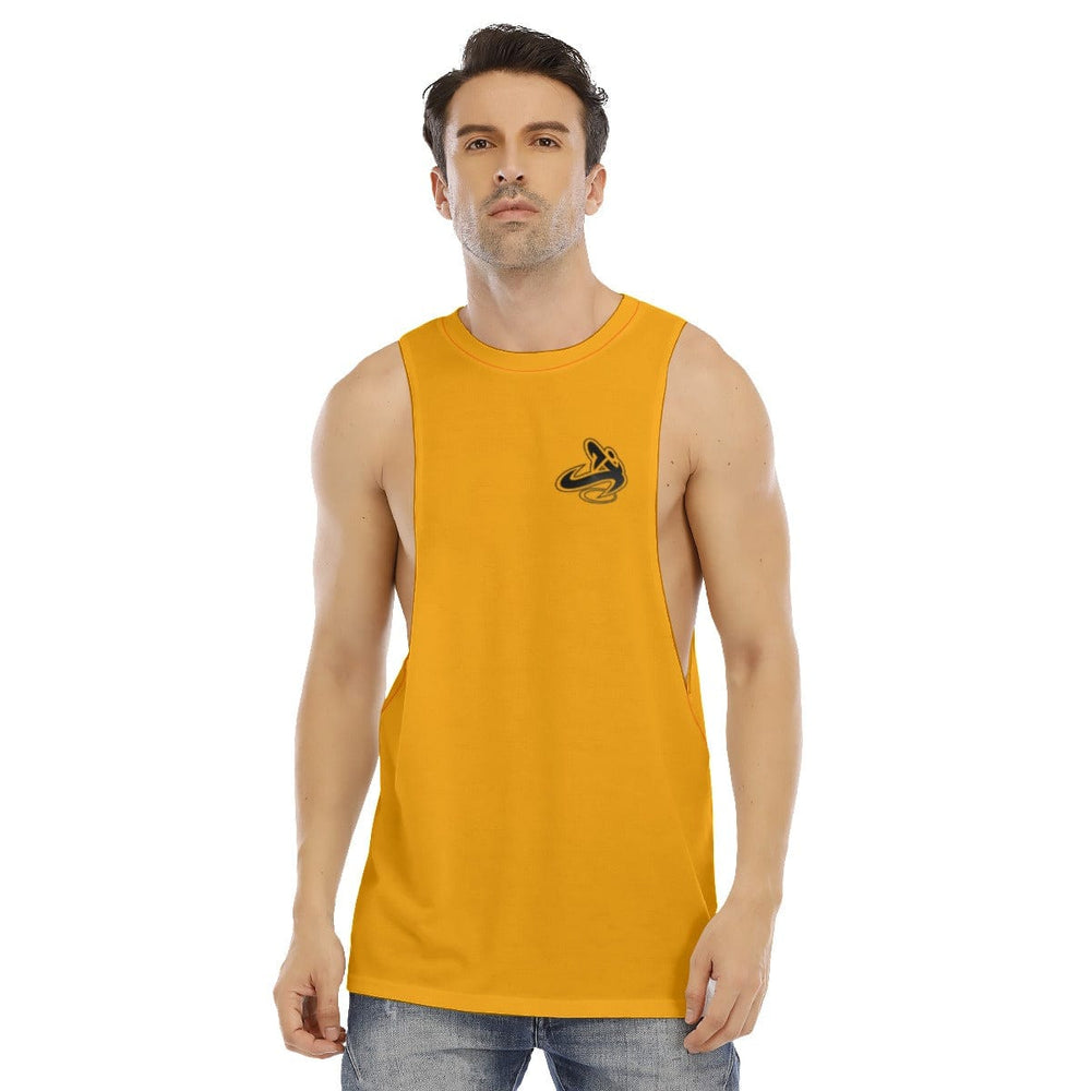 Athletic Apparatus Orange Men's BL O-neck Long Tank Top