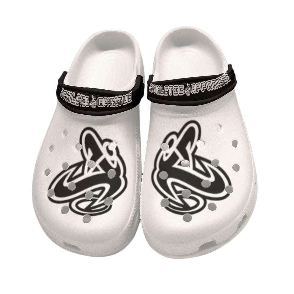 Athletic Apparatus v2 bl white men's Classic Clogs - Athletic Apparatus