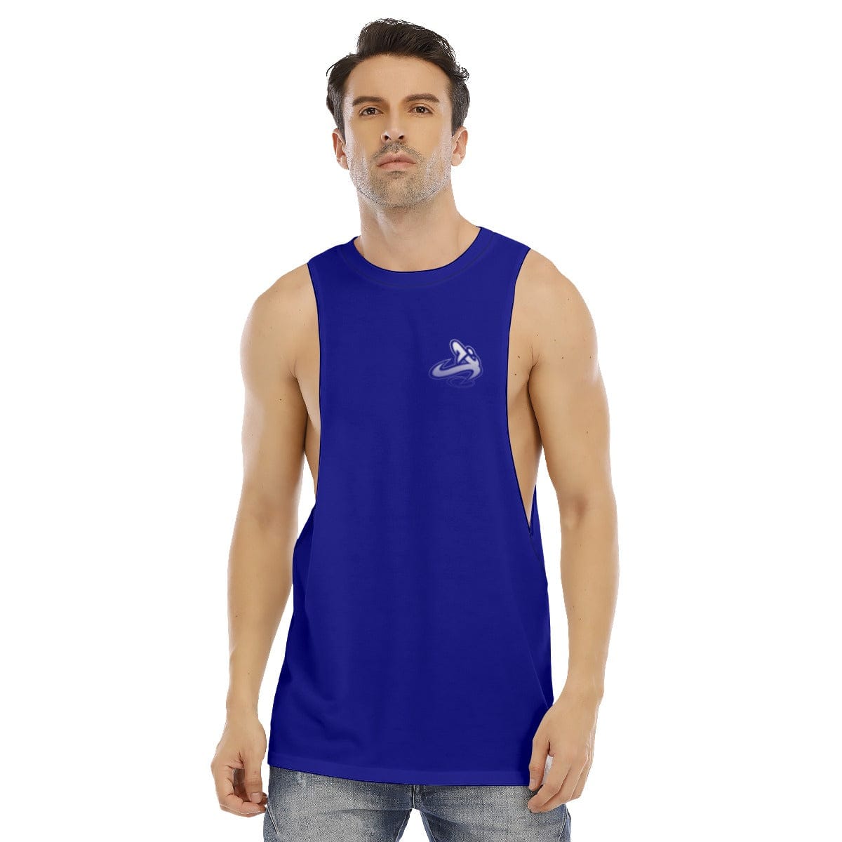 Athletic Apparatus Navy Men's WL O-neck Long Tank Top