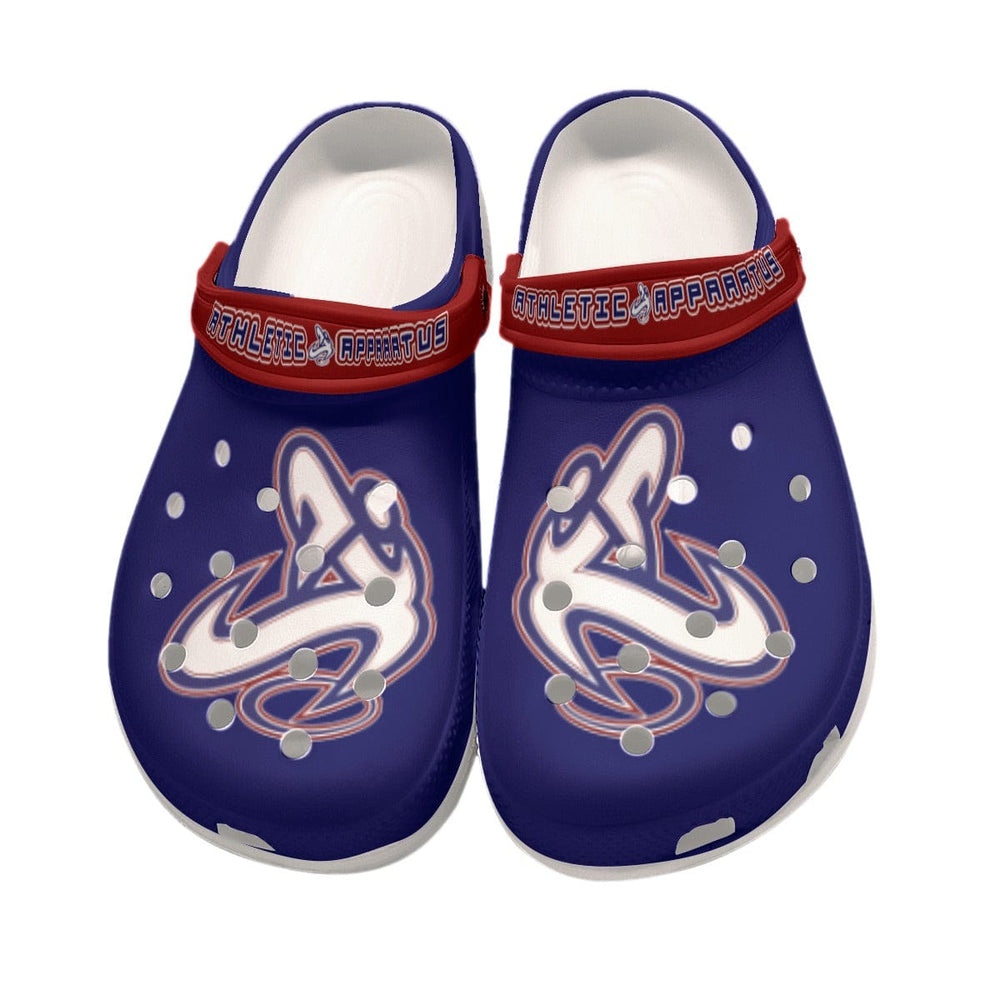 Athletic Apparatus v2 bl white Women's Classic Clogs - Athletic Apparatus