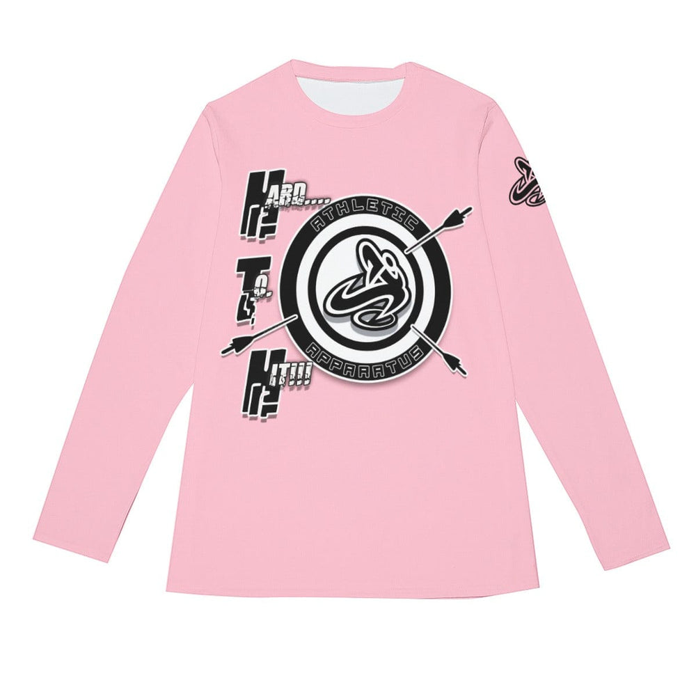 Athletic Apparatus Hard To Hit JC2 LS Pink bl Men's O-Neck T-Shirt | Cotton