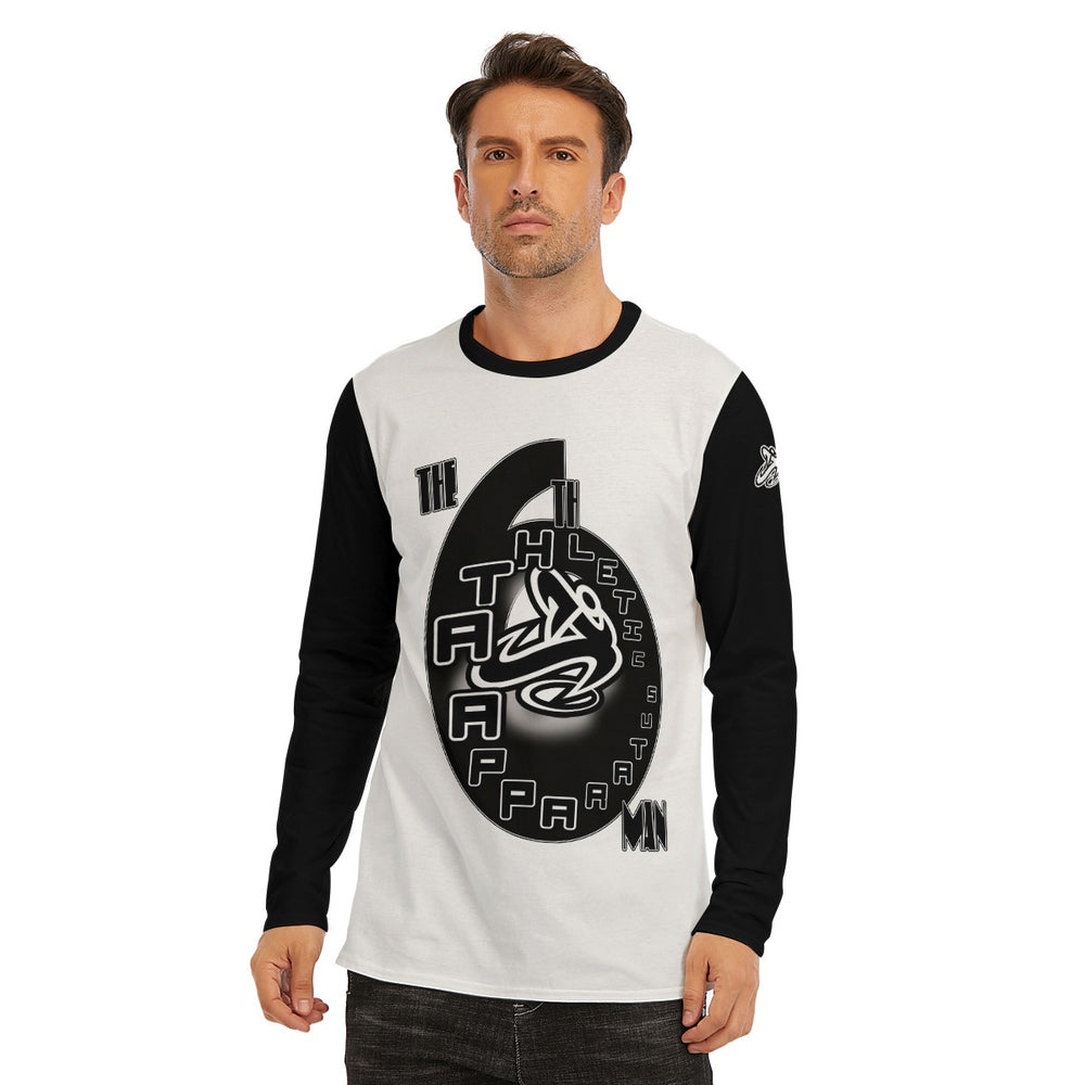 A.A. The 6th Man White Black Men's Long Sleeve T-Shirt