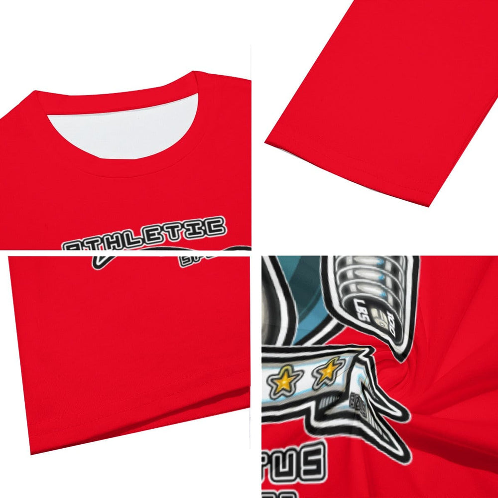 
                      
                        Athletic Apparatus The Weight Lifter Red Long Sleeve T-Shirt | 190GSM Cotton
                      
                    