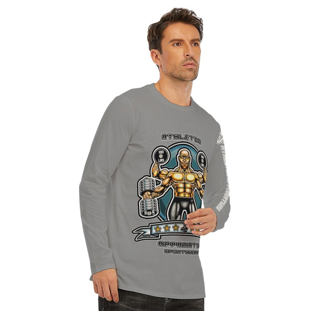 
                      
                        Athletic Apparatus The Weight Lifter Grey 2 Long Sleeve T-Shirt | 190GSM Cotton
                      
                    