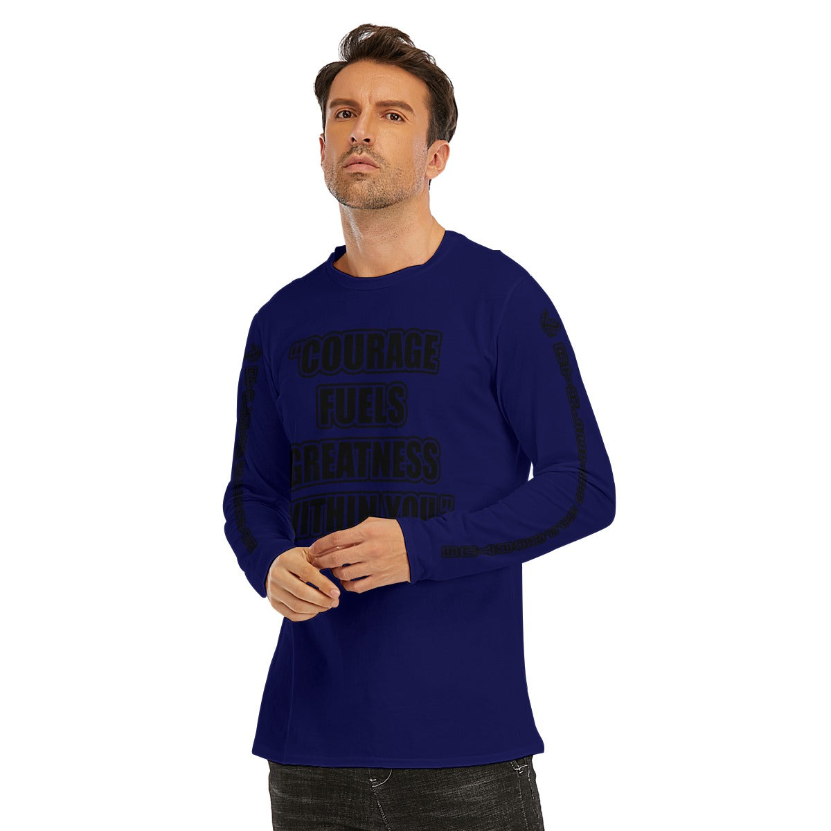 
                  
                    A.A. Navy BL Long Sleeve Courage fuels greatness
                  
                