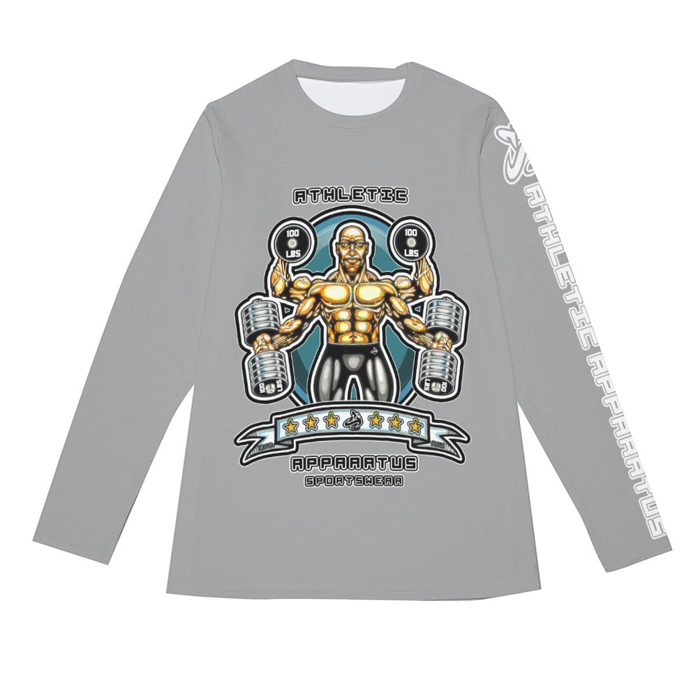 
                      
                        Athletic Apparatus The Weight Lifter Grey 2 Long Sleeve T-Shirt | 190GSM Cotton
                      
                    