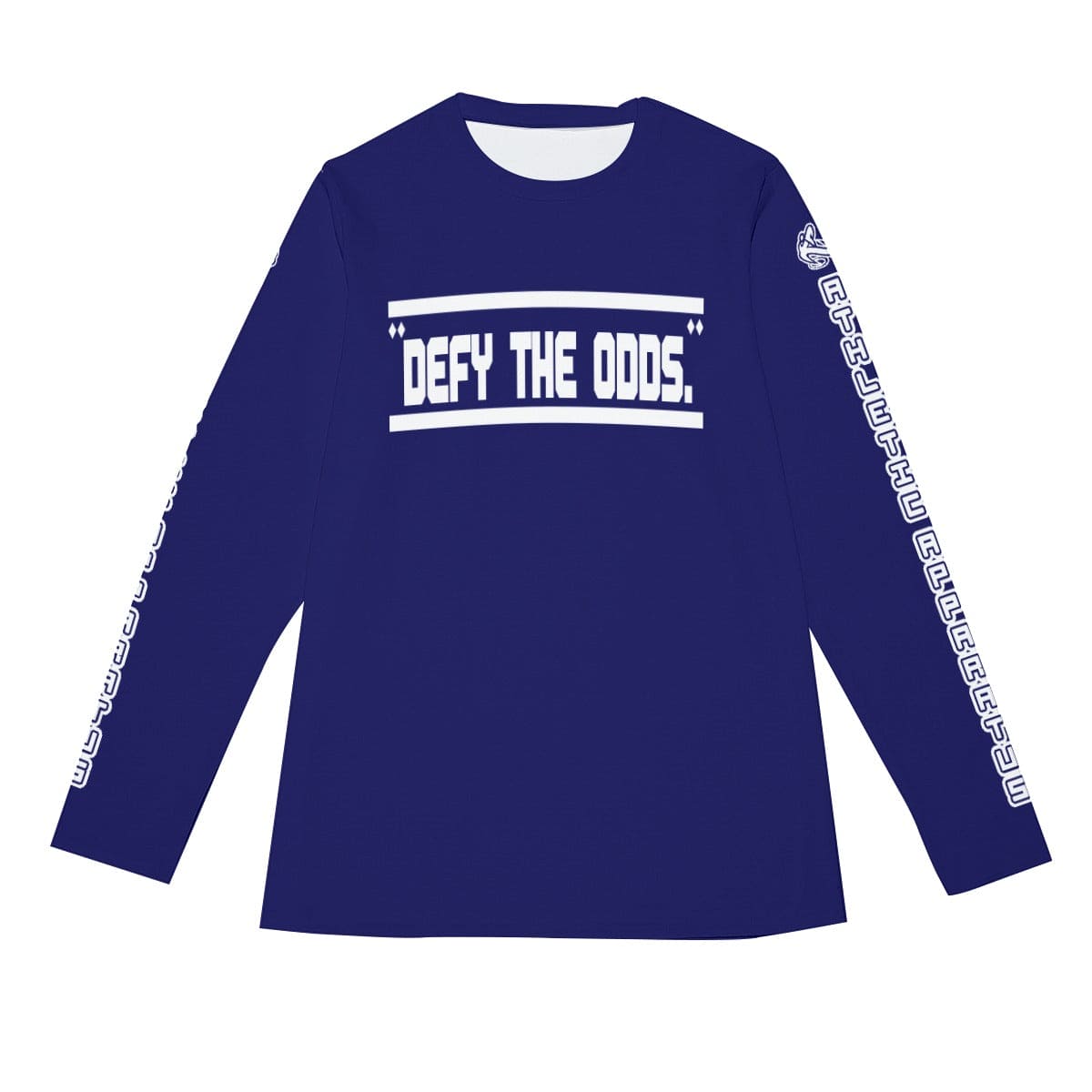 A.A. Navy Blue WL Long Sleeve T-Shirt Defy The Odds