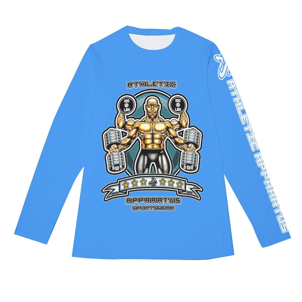 
                      
                        Athletic Apparatus The Weight Lifter Light Blue 1 Long Sleeve T-Shirt | 190GSM Cotton
                      
                    
