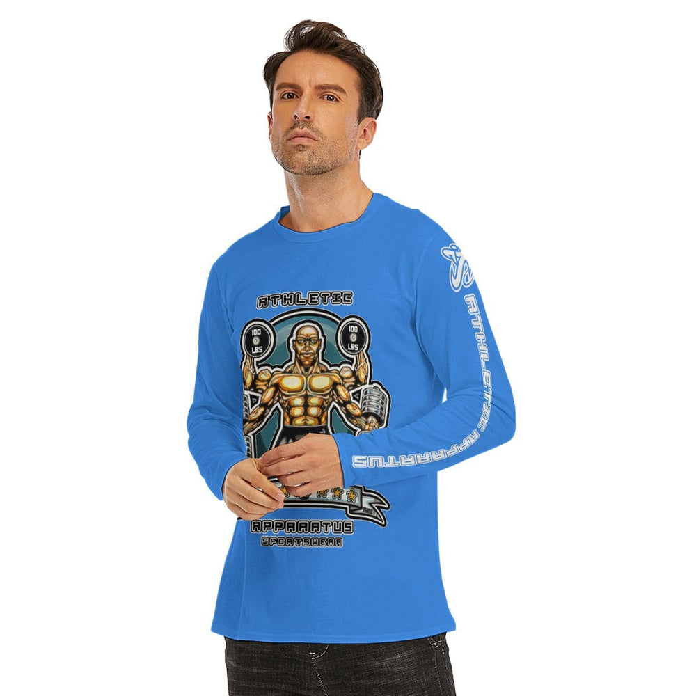 
                      
                        Athletic Apparatus The Weight Lifter Light Blue 1 Long Sleeve T-Shirt | 190GSM Cotton
                      
                    