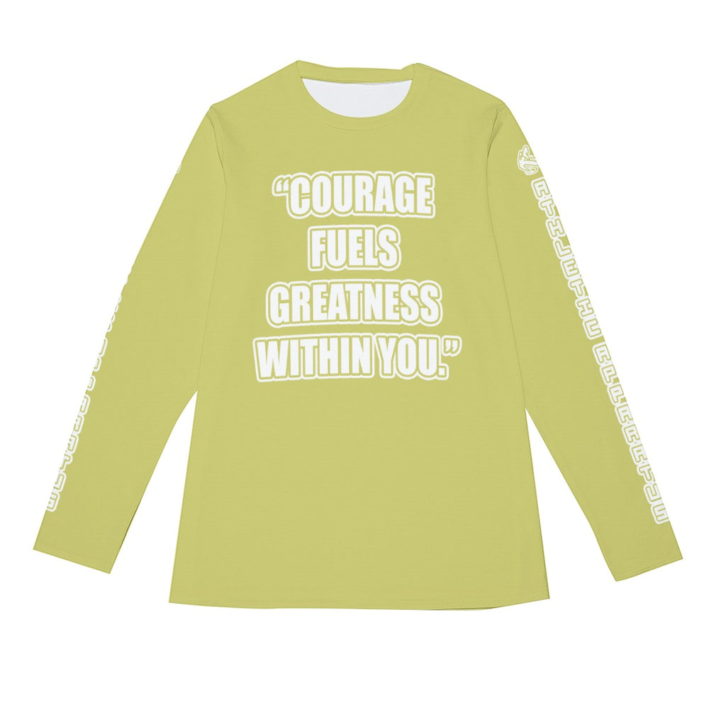 A.A. O. Green WL Long Sleeve Courage fuels greatness