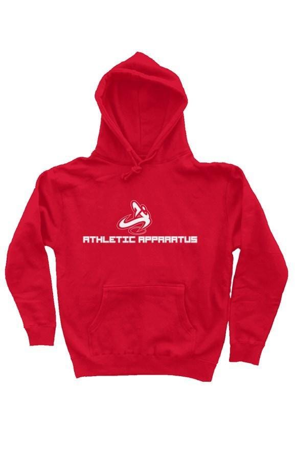 Athletic Apparatus red white logo v6 pullover hood - Athletic Apparatus