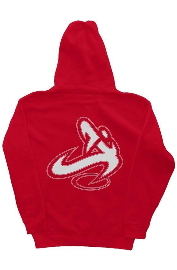 Athletic Apparatus red white logo v6 pullover hood - Athletic Apparatus