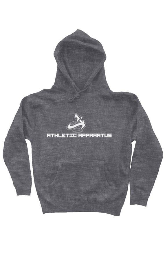 Athletic Apparatus heather charcoal white logo v6 - Athletic Apparatus